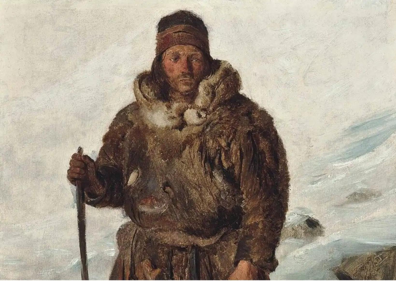 Málverk franska listmálarans François-Auguste Biard (1799 – 1882) af Sama. …