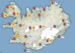Víða sést til sólar í dag
