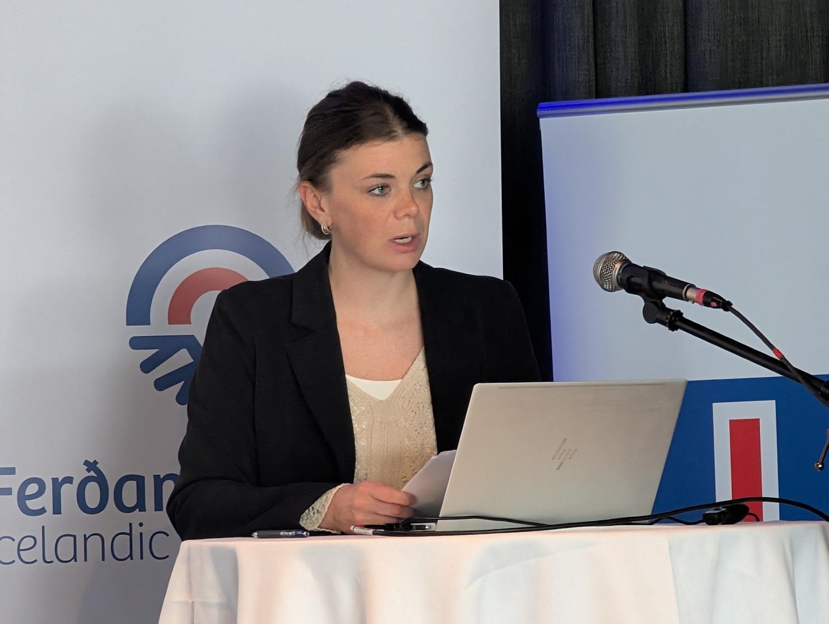 Hallveig Ólafsdóttir, skrifstofustjóri á skrifstofu auðlinda í atvinnuvegaráðuneytinu, hélt ræðu …