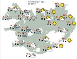 Hálfgert haustveður á vestanverðu landinu