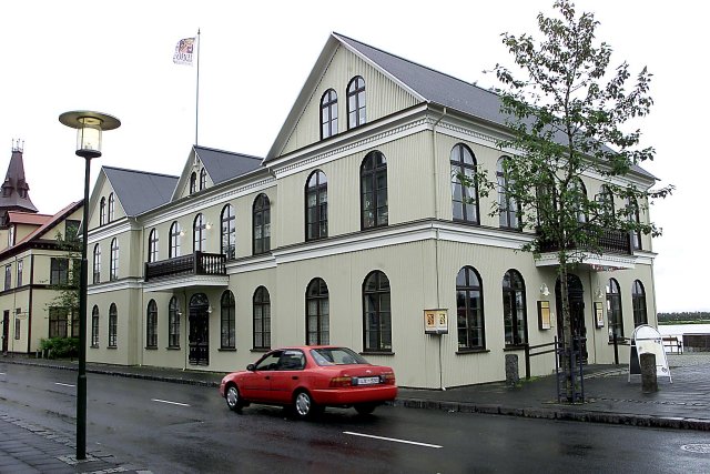 Iðnó is in downtown Reykjavík by the city's pond.