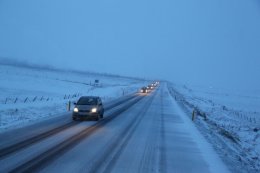 Öxnadalsheiði mountain pass, where drivers are advised of icy conditions. Archive photo
