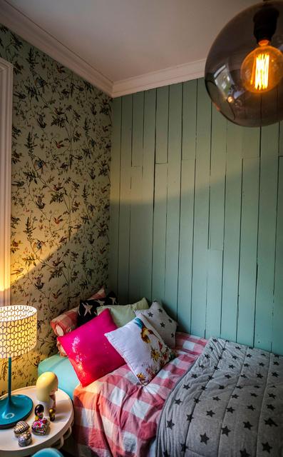The girl's room has wallpaper by Cole and Son available …
