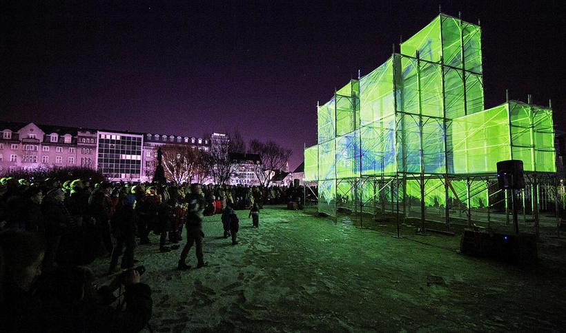 The opening piece at the Winter Lights festival in 2016.