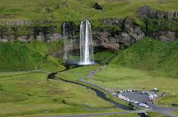 Seljalandsfoss is one of the main tourist attractions in South Iceland.