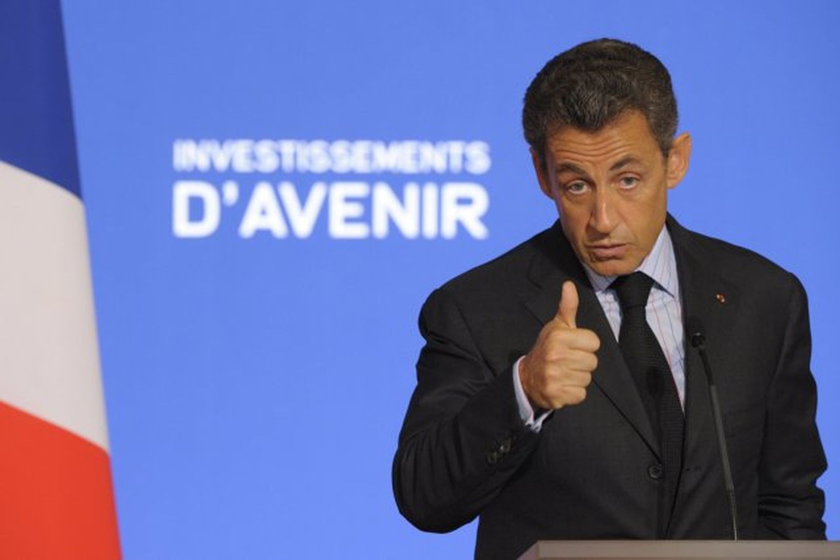 Nicolas Sarkozy Frakklandsforseti.