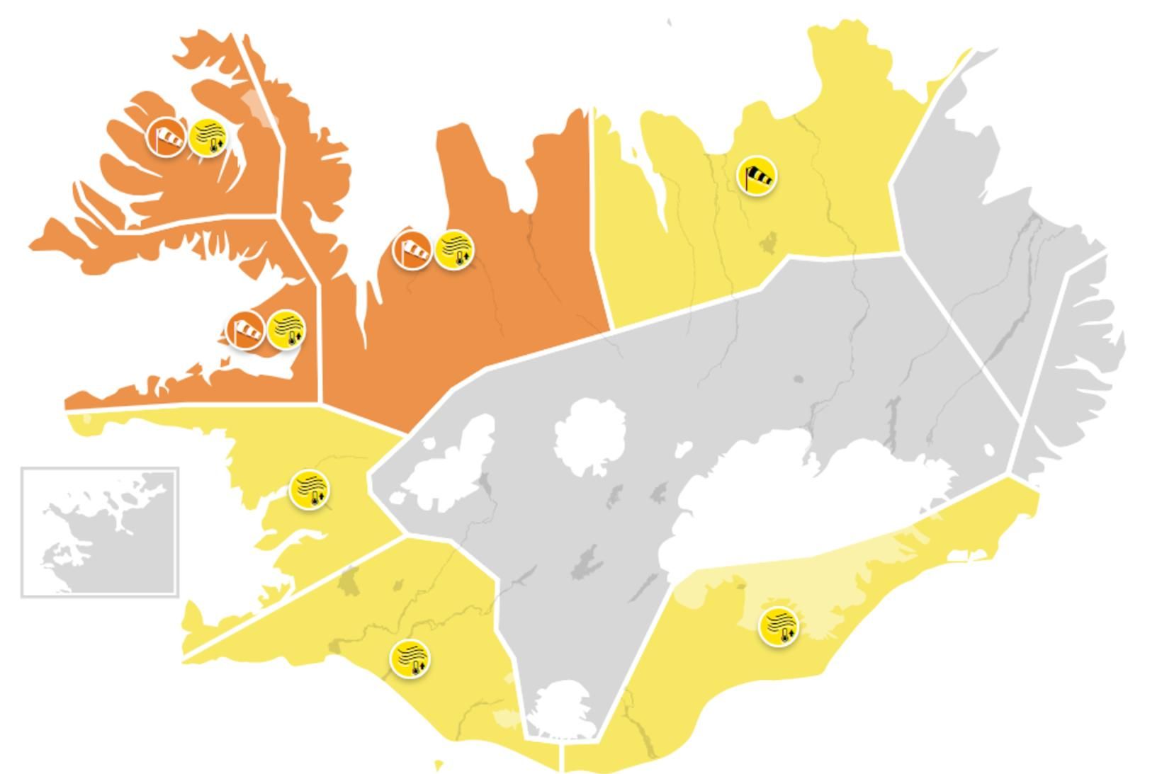 Ekkert ferðaveður verður á morgun samkvæmt hugleiðingum veðurfræðings.