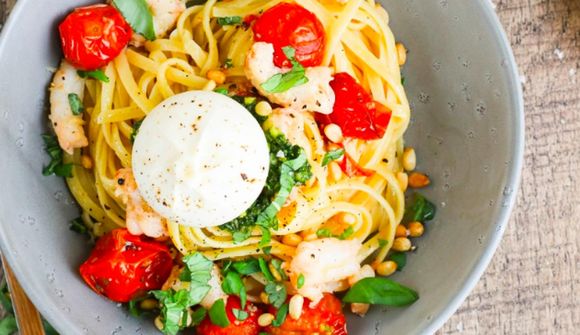 Ómótstæðilega gott sítrónuspagettí með humri og burrata