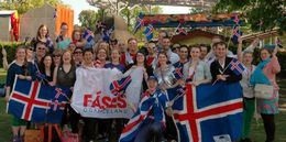 Members of the Icelandic Eurovision fan club at ESC 2013 in Sweden.
