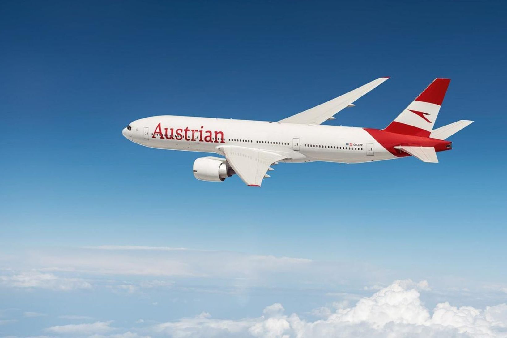 farþegaflugvél frá Austrian Airlines.