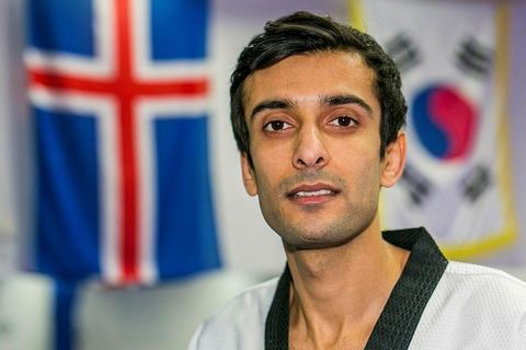Icelandic citizen Meisam Rafiei is a tae kwon do champion and was on his way to compete for Iceland in the US.
