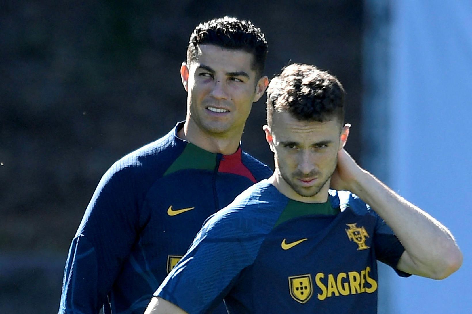 Cristiano Ronaldo og Diogo Jota.