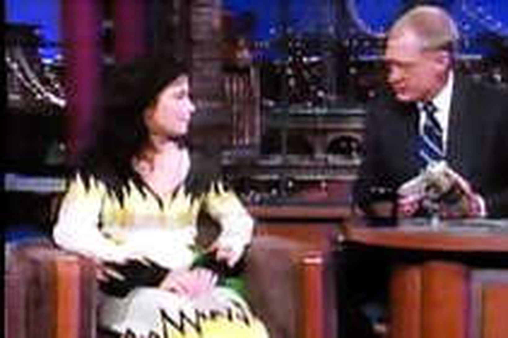 Björk spjallar við Letterman.