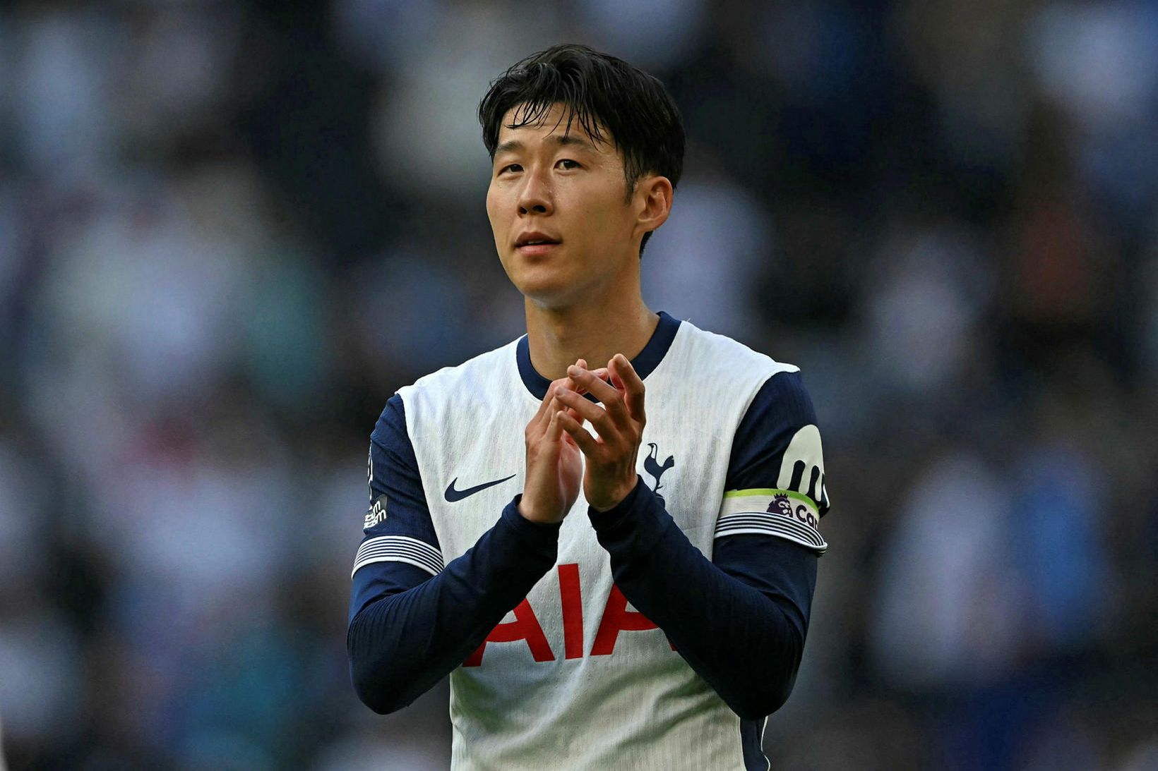 Son Heung-min er fyrirliði Tottenham.