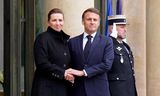 Metta Frederiksen, forsætisráðherra Dana, ræddi við Emmanuel Macron Frakklandsforseta í París.