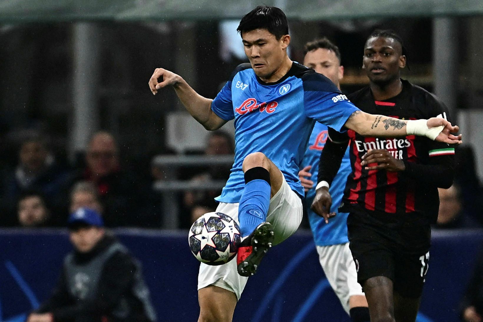 Kim Min-Jae í leik með Napoli gegn AC Milan í …