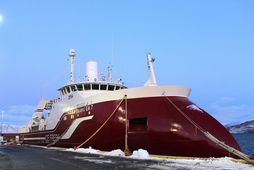 Björg EA 7 arrived at the port of Akureyri with a torpedo bomb.