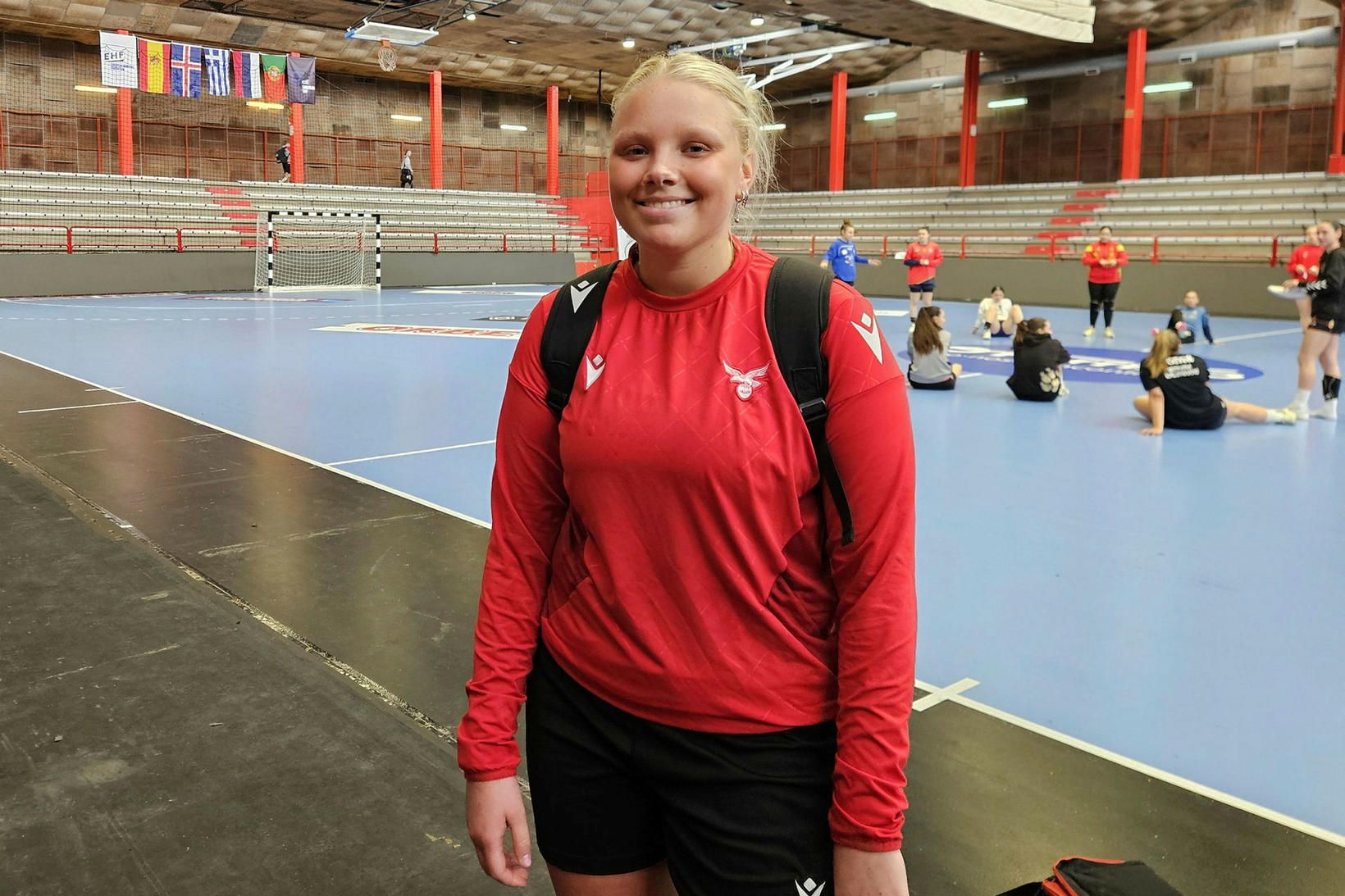 Lilja Ágústsdóttir með bros á vör eftir æfingu í gær.