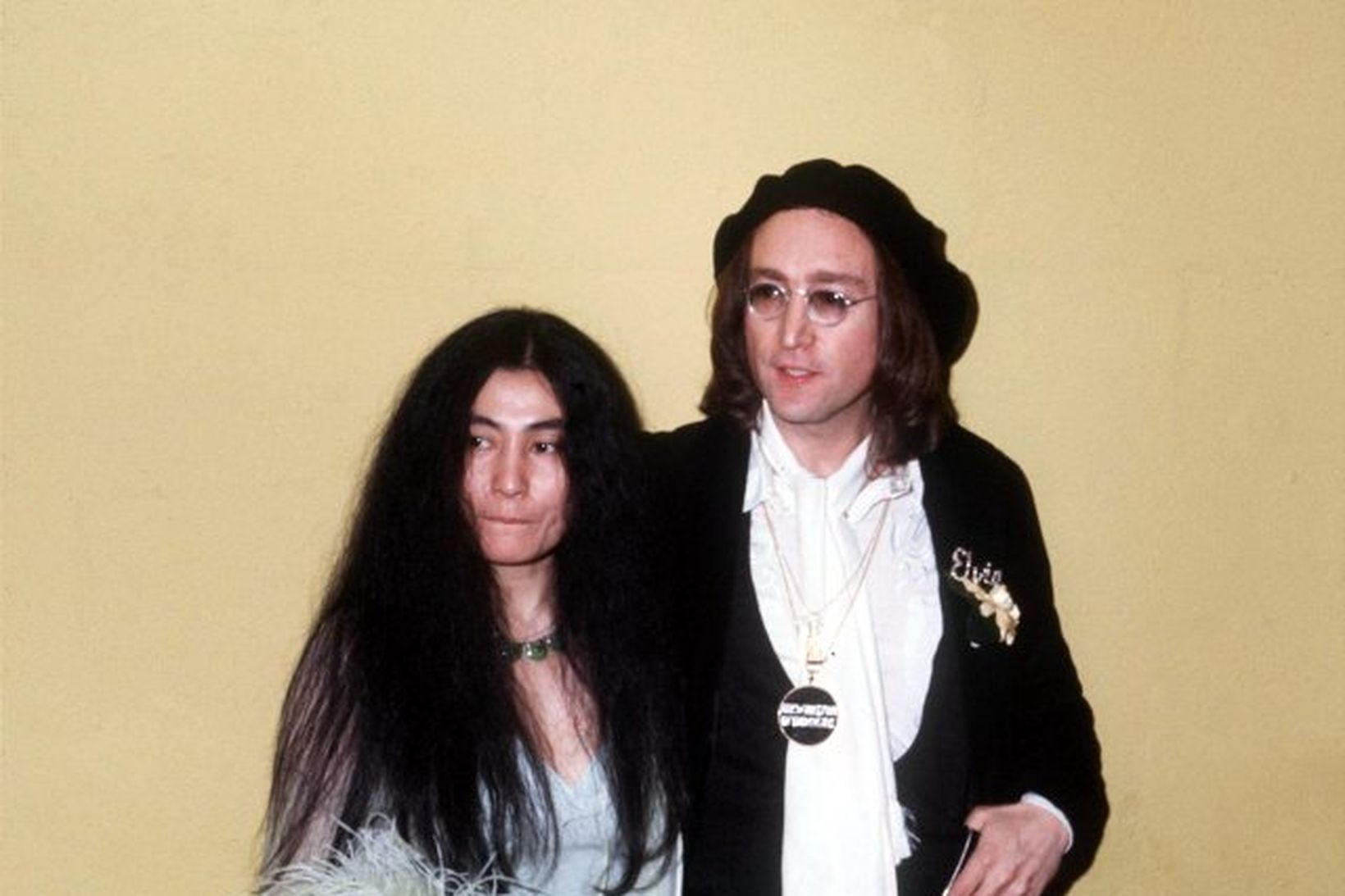 John Lennon og Yoko Ono á áttunda áratug síðustu aldar.