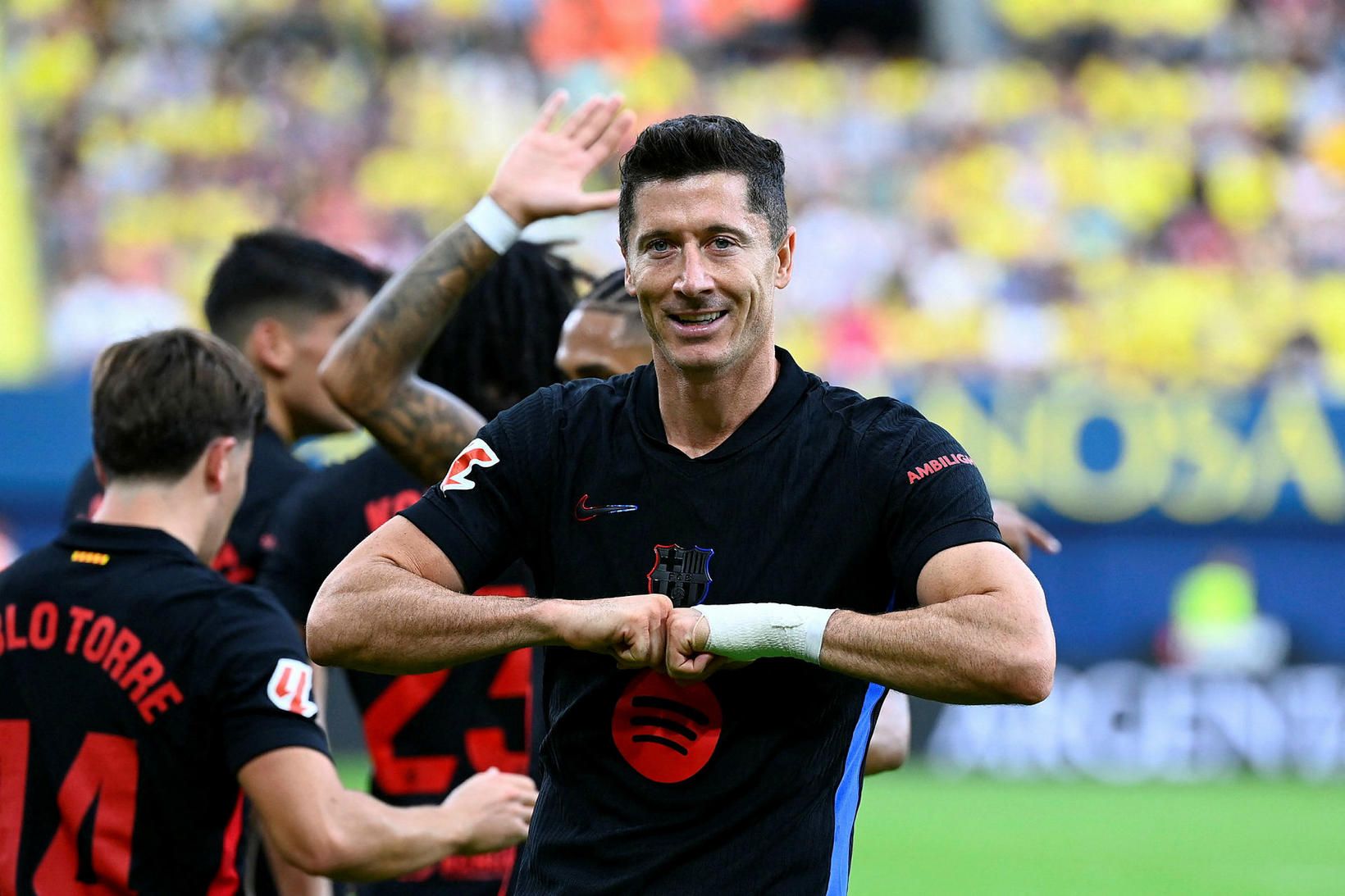 Robert Lewandowski fór á kostum í dag.