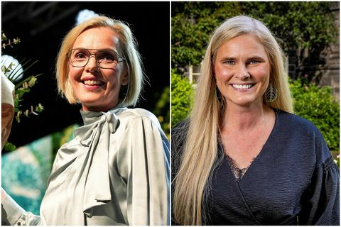 Guðrún Hafsteinsdóttir, formaður Sjálfstæðisflokksins, og Hildur Sverrisdóttir, þingflokksformaður Sjálfstæðisflokksins.