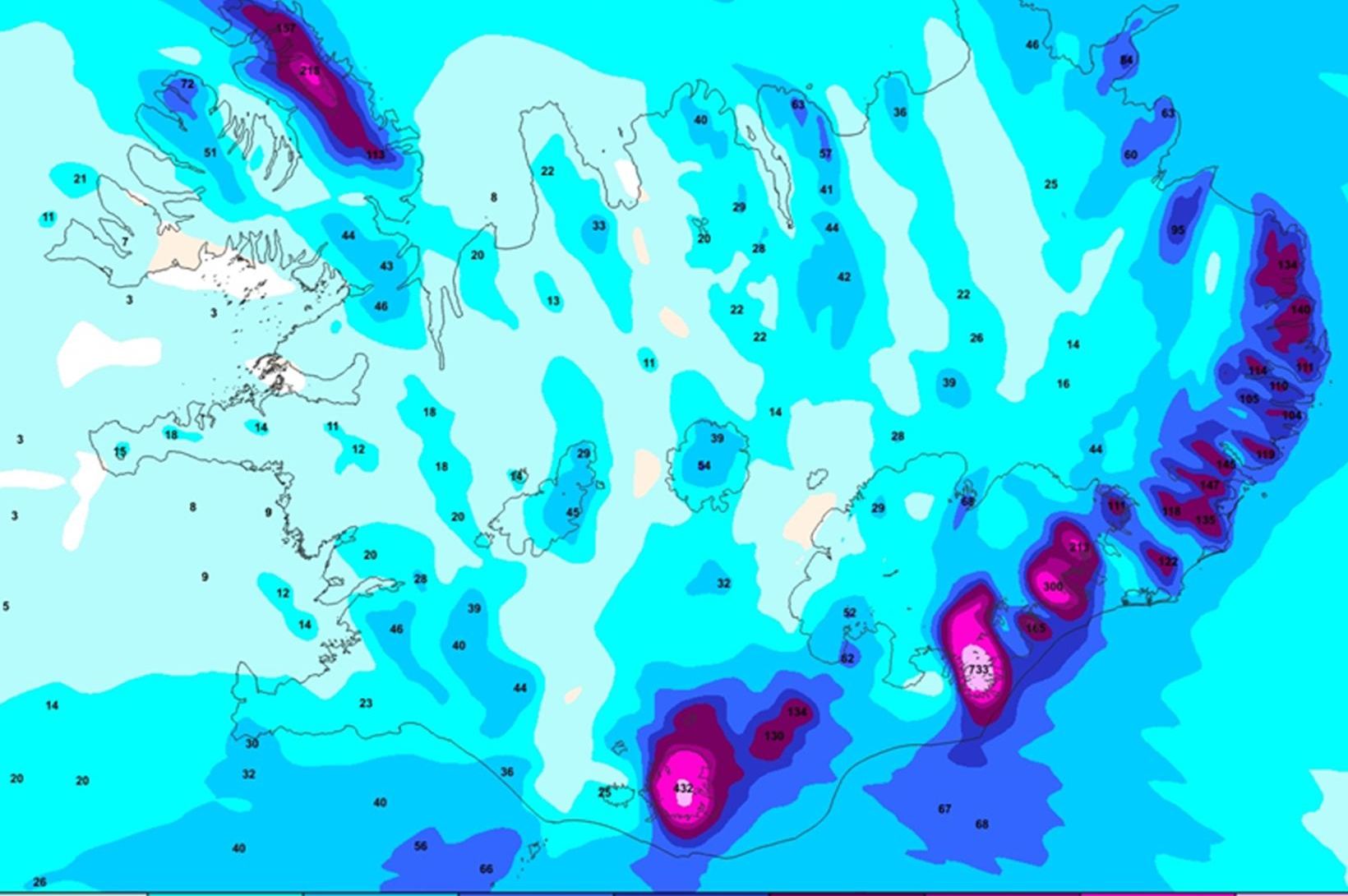 Varað við skriðuföllum á Austfjörðum