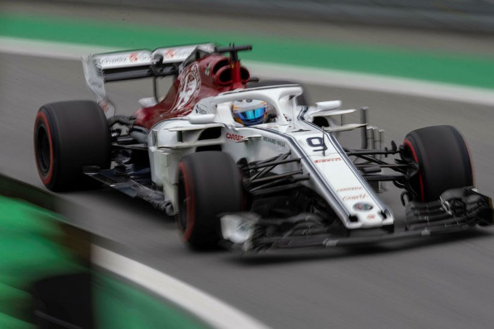 Marcus Ericsson hjá Sauber náði sínum besta árangri í tímatöku á árinu í Sao Paulo.