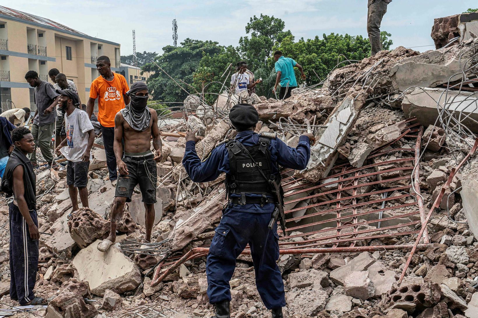 Rústir húsa í Kinshasa í Kongó.
