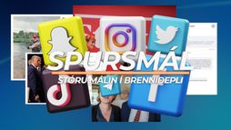 Logi Einarsson rekur út úr sér tunguna