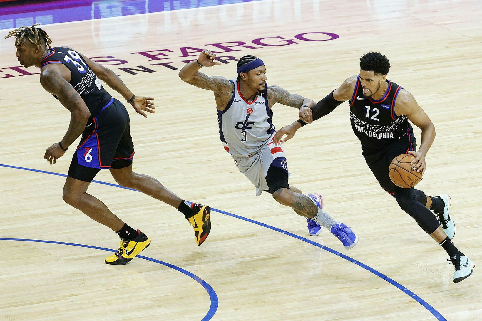 Tobias Harris átti stórgóðan leik fyrir Philadelphia 76ers.