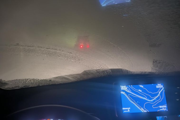 Avalanche hits road as bus runs into trouble