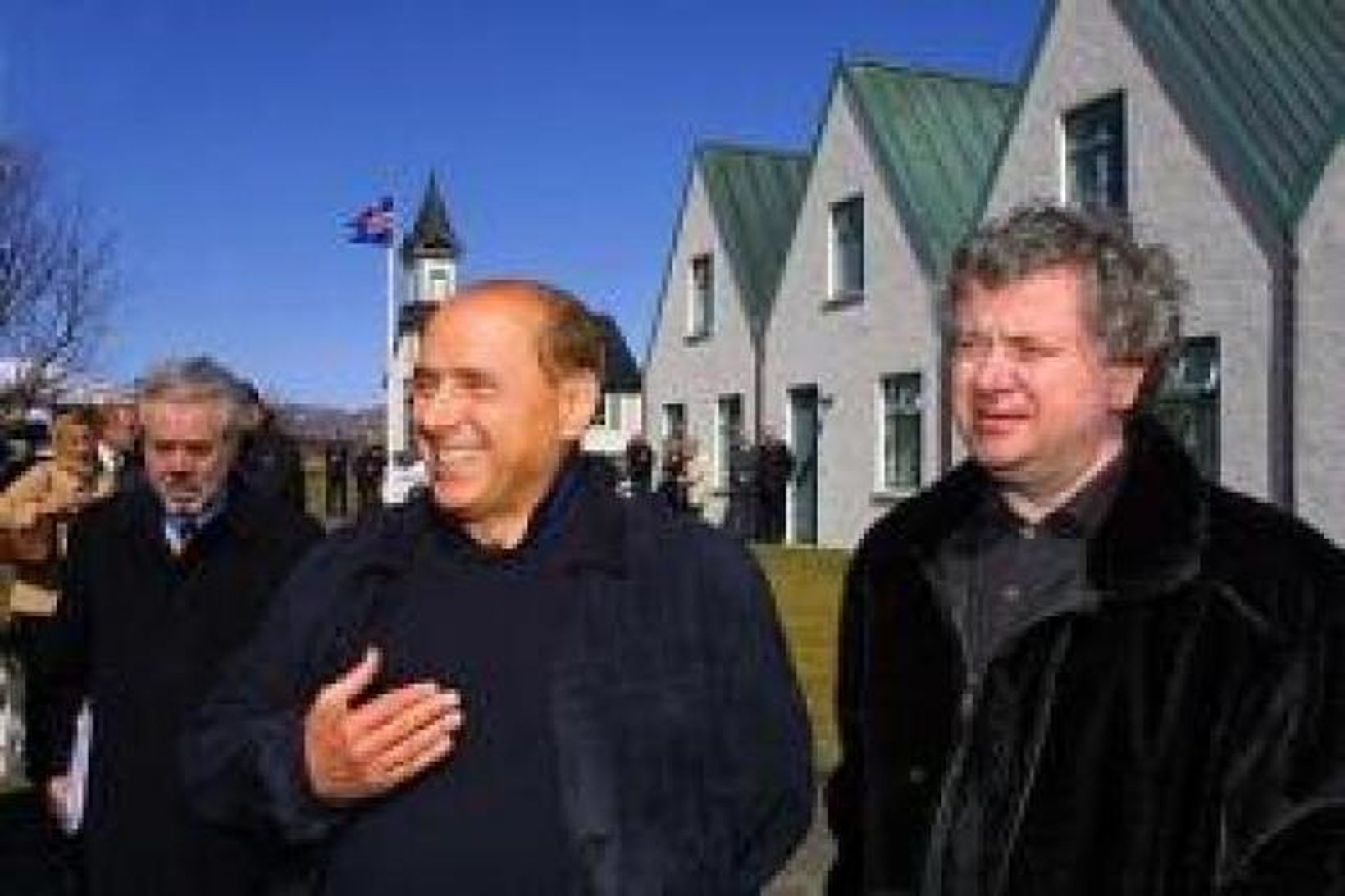 Berlusconi og Davíð á Þingvöllum fyrir réttum sjö árum.