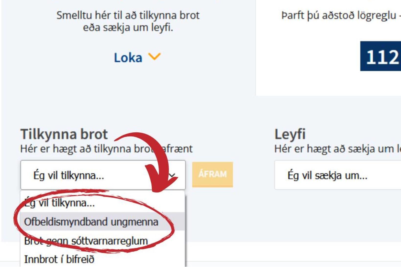 Nú er hægt að tilkynna ofbeldismyndbönd sem eru í dreifingu …