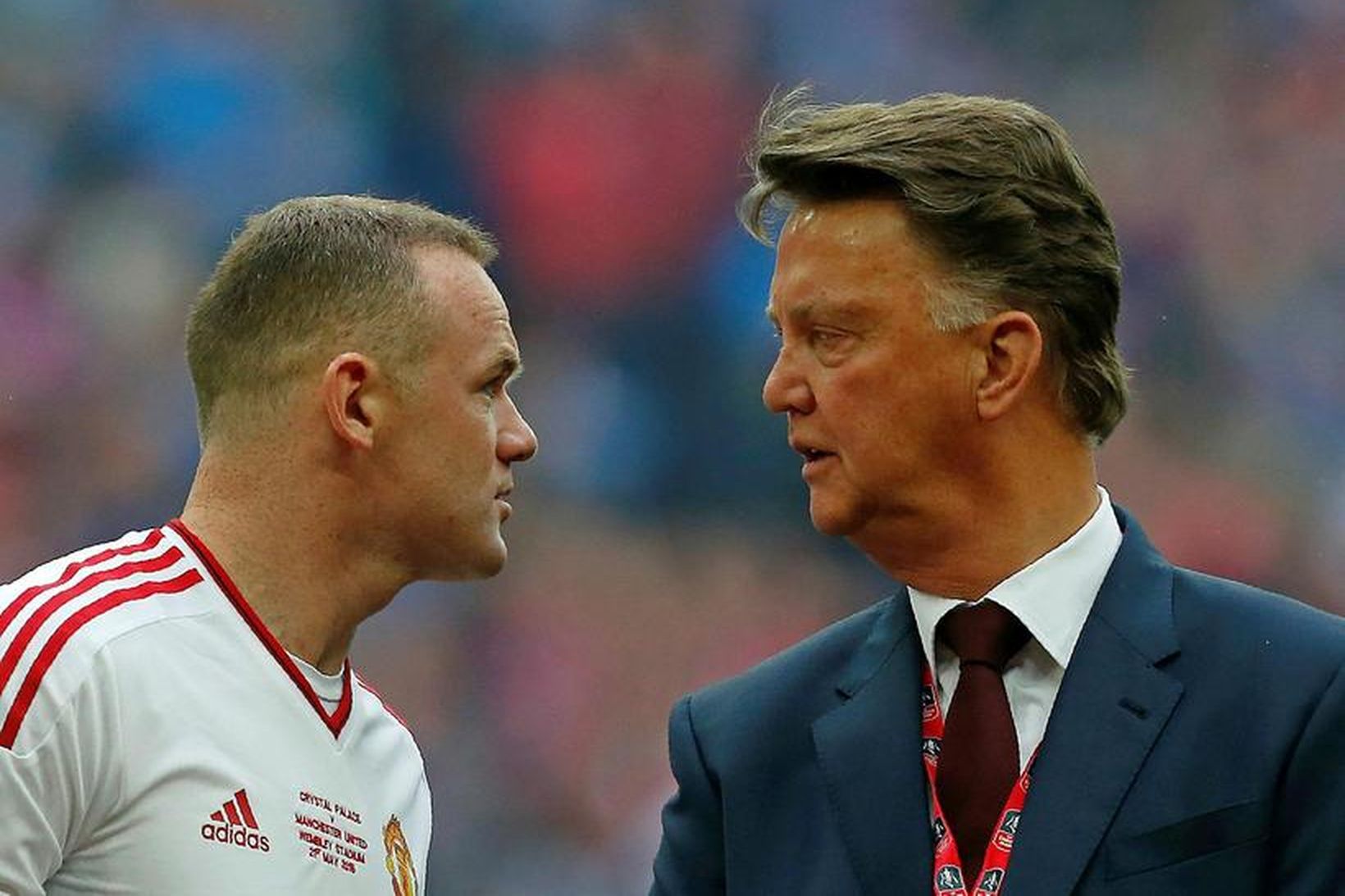 Wayne Rooney og Louis van Gaal á Wembley árið 2016.