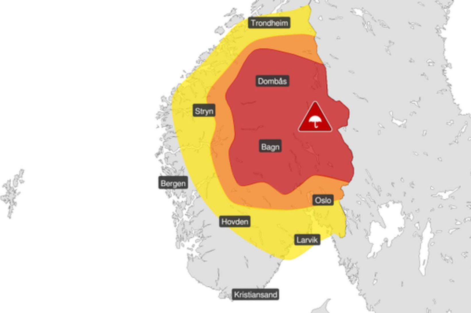 Viðvörunarsvæðið er víðfeðmt.