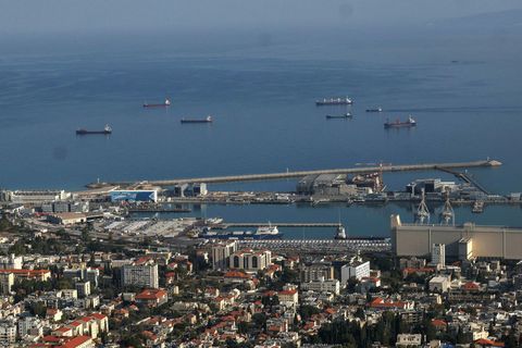 Ísraelska borgin Haifa.