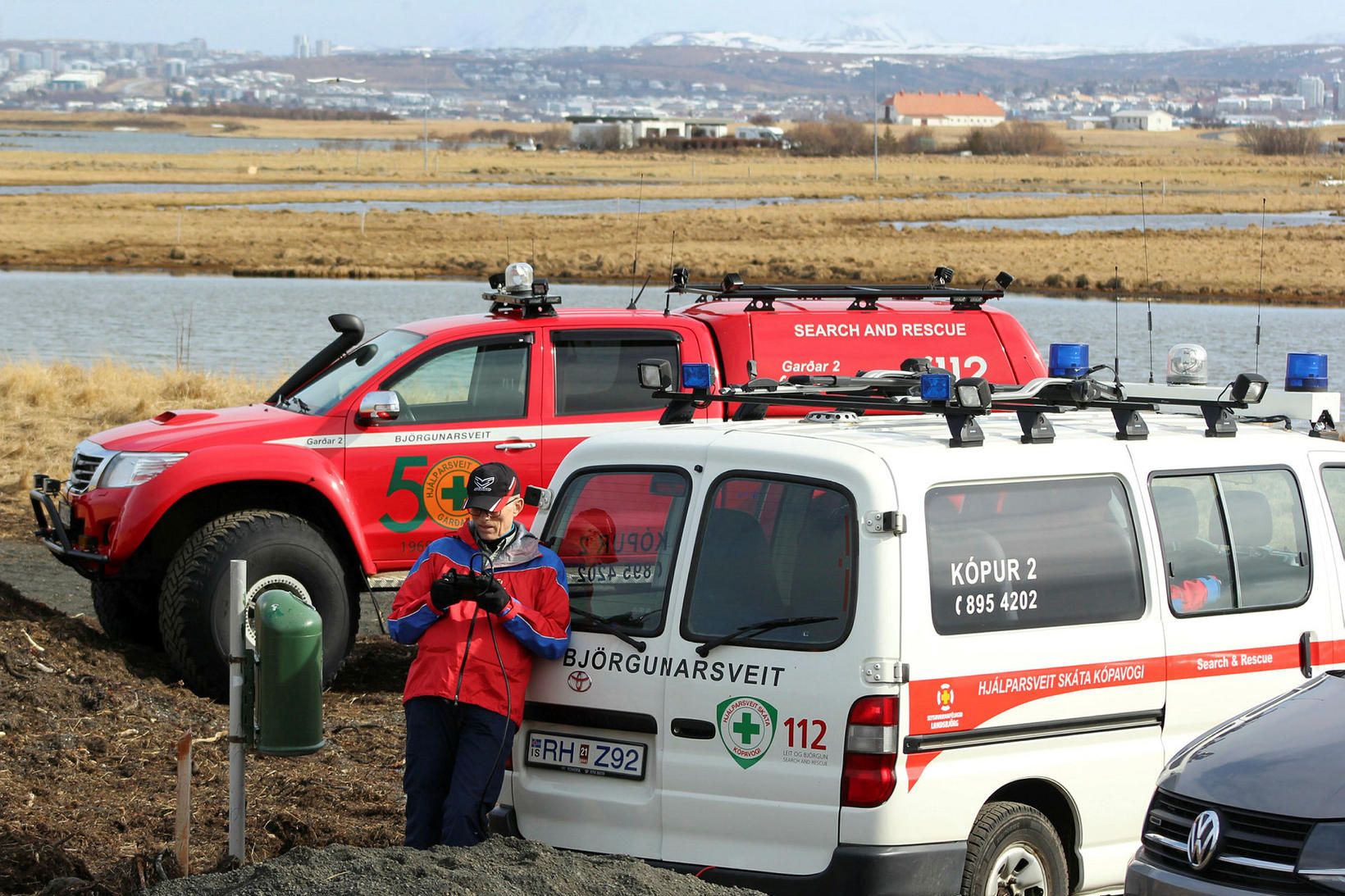 Björgunarsveitir hafa leitað Söndru Lífar undanfarna daga. Þessi mynd var …