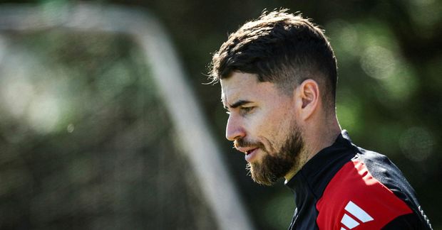 Jorginho á æfingu hjá Arsenal.