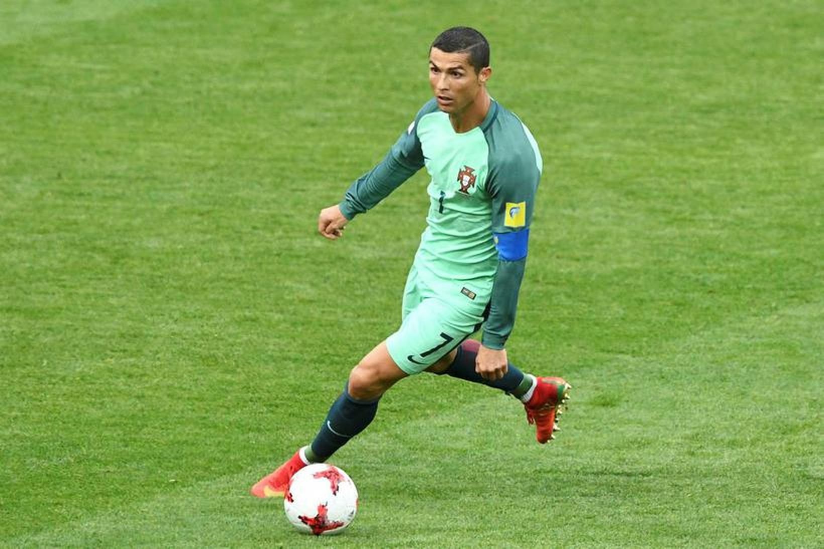 Cristiano Ronaldo í leiknum í dag.