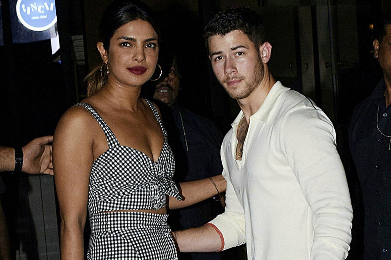 Priyanka Chopra og Nick Jonas í á föstudaginn.