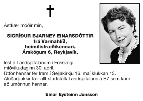 Sigríður Bjarney Einarsdóttir