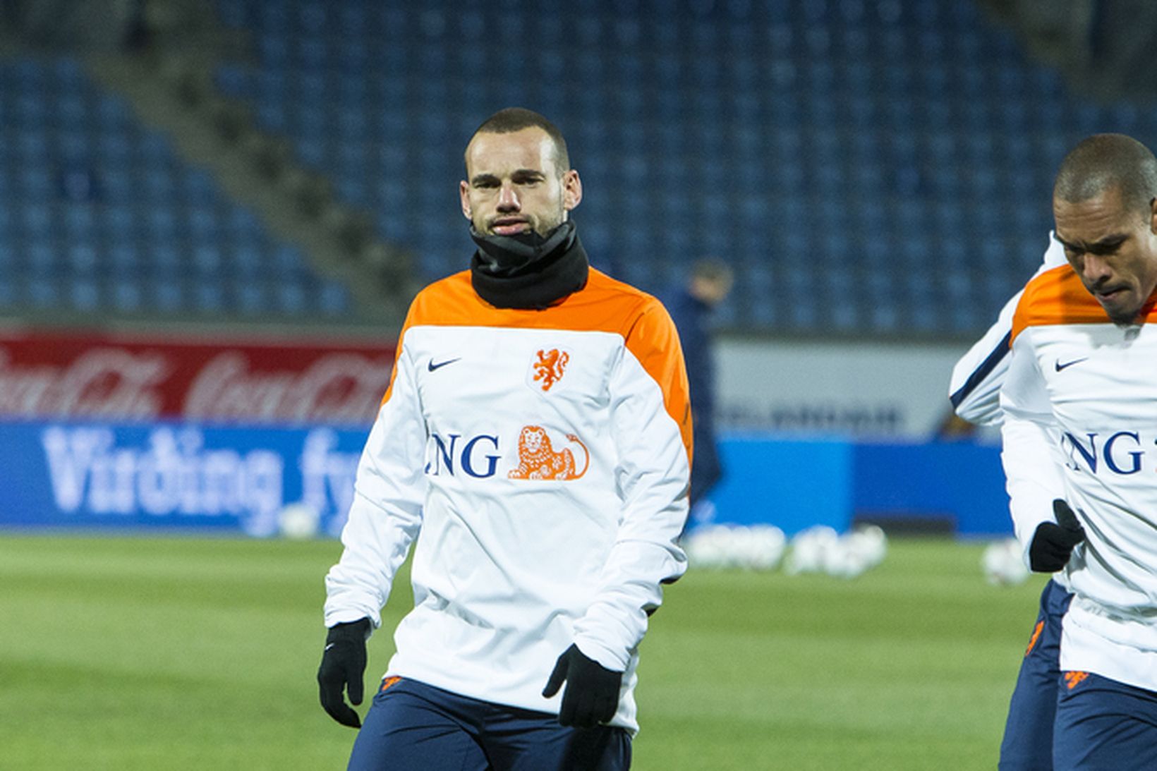 Wesley Sneijder var allt annað en sáttur í leikslok í …