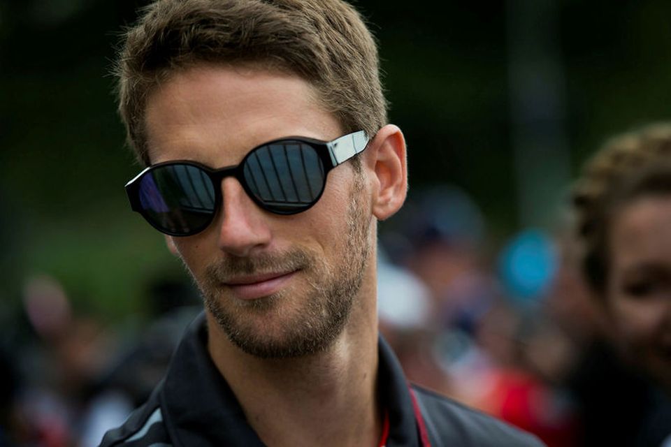 Sólin skein á Romain Grosjean og Haas-liððið í Spielberg í Austurríki.