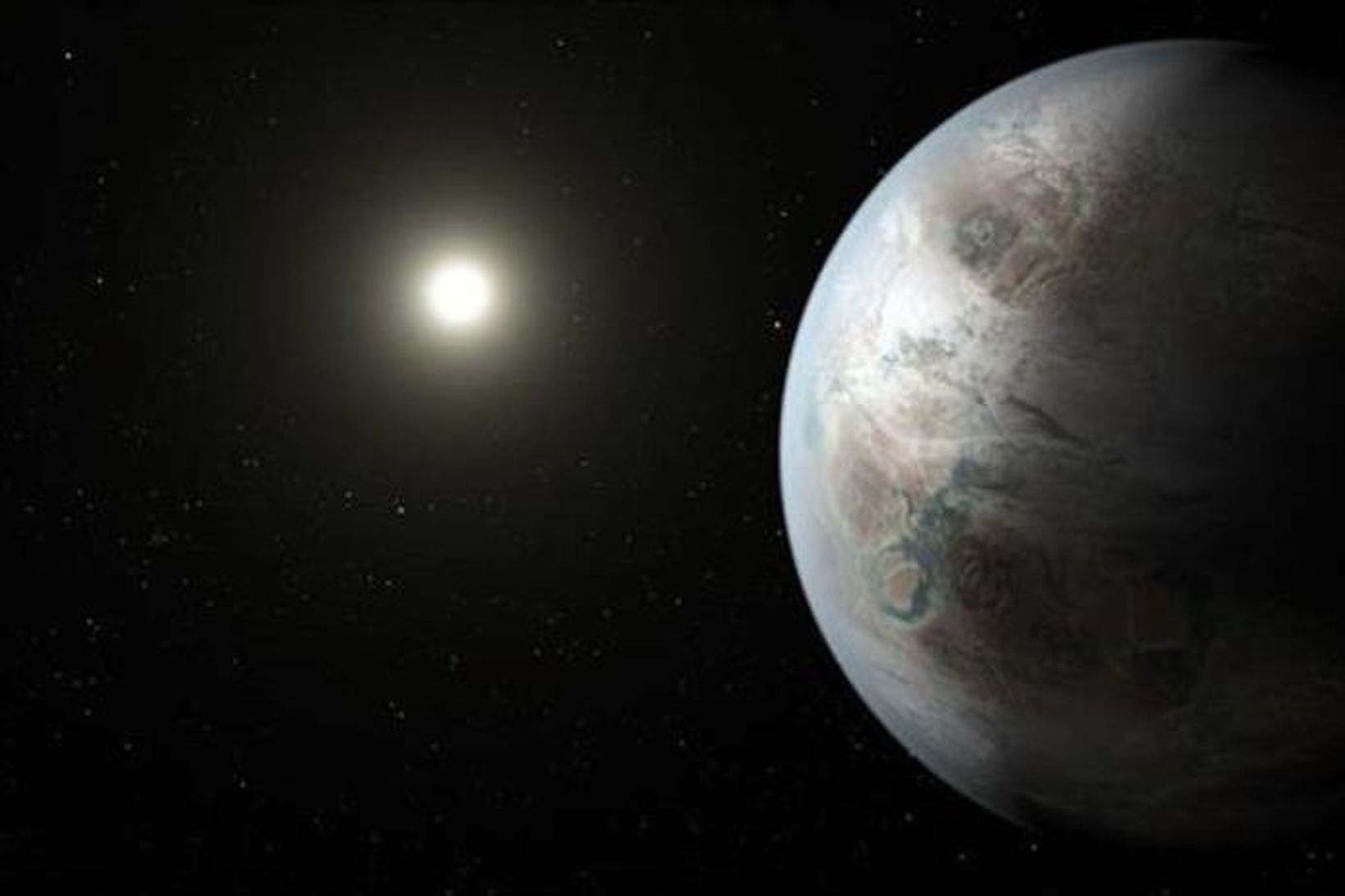 Vísindamenn telja að Kepler 452B líti svona út.