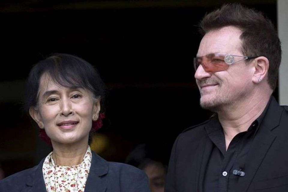 Aung San Suu Kyi og Bono