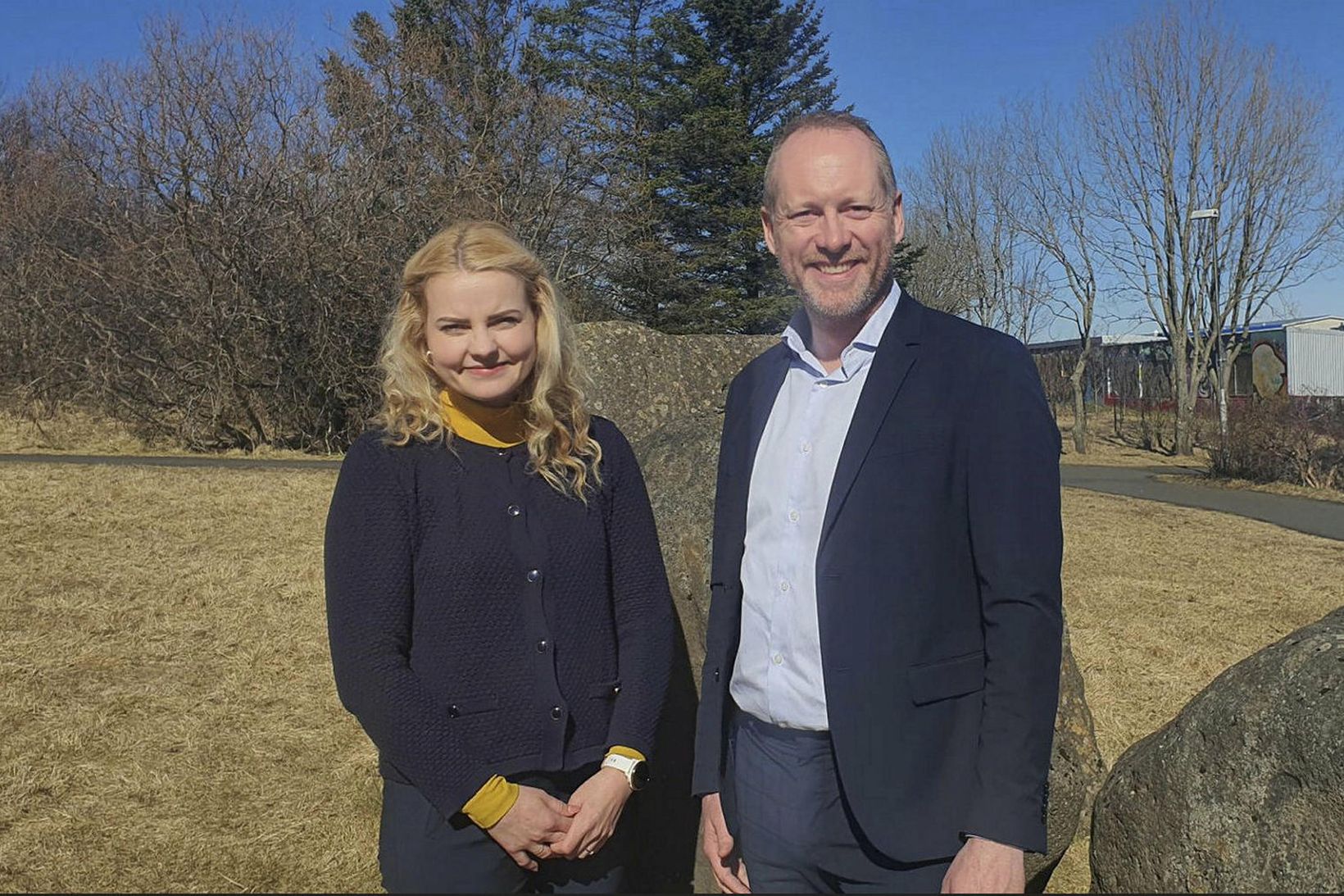 Líf Lárusdóttir og Guðmundur Ingi Guðbrandsson, félags- og vinnumarkaðsráðherra.