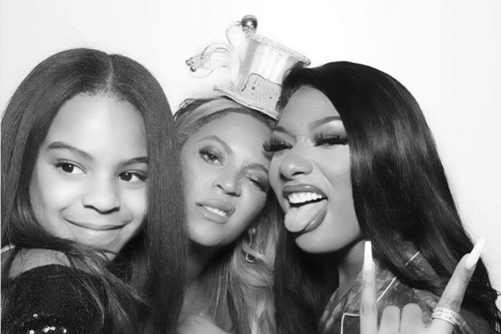 Blue Ivy, Beyoncé og Megan Thee Stallion.