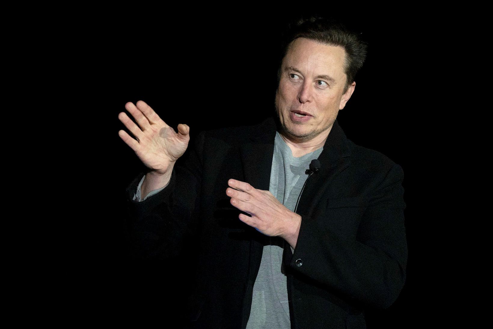 Elon Musk í febrúar.