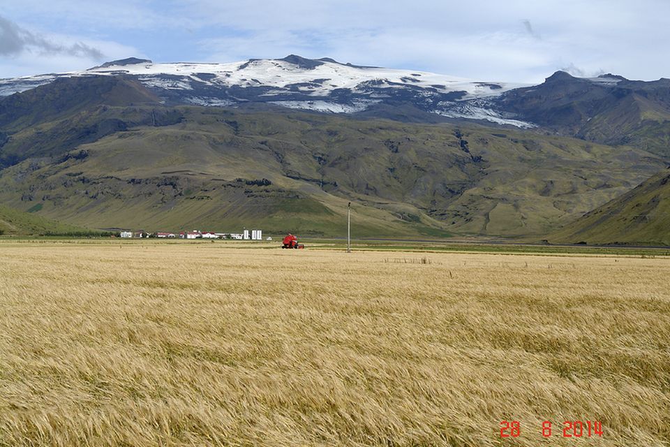 Eyjafjallajökull í lok ágúst 2014.