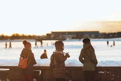 There are many tourists visiting Reykjavik over the holidays.